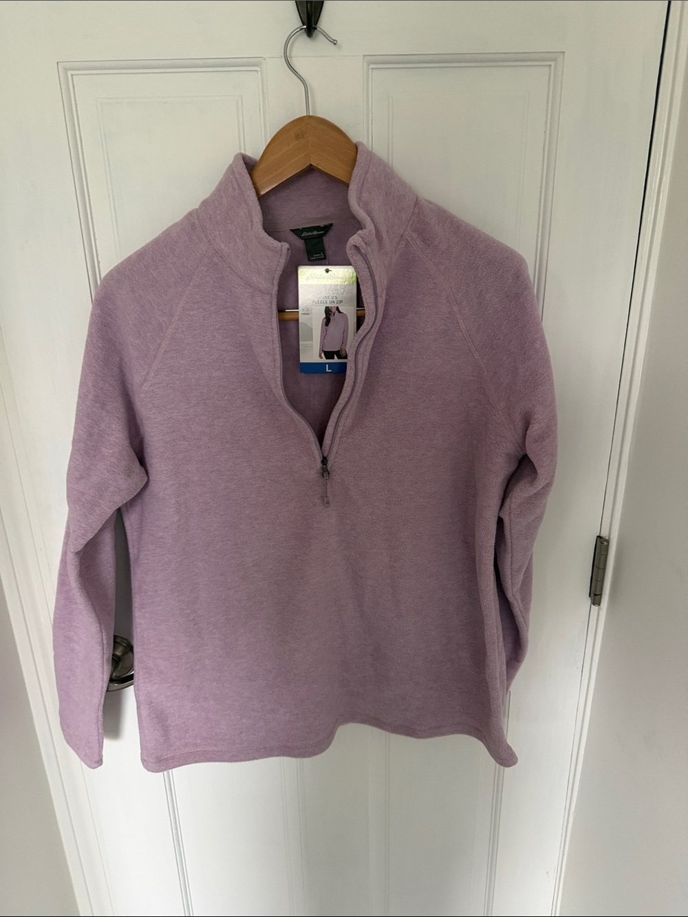 Eddie Bauer Lavender Quarter-Zip Cowl Pullover - Women's